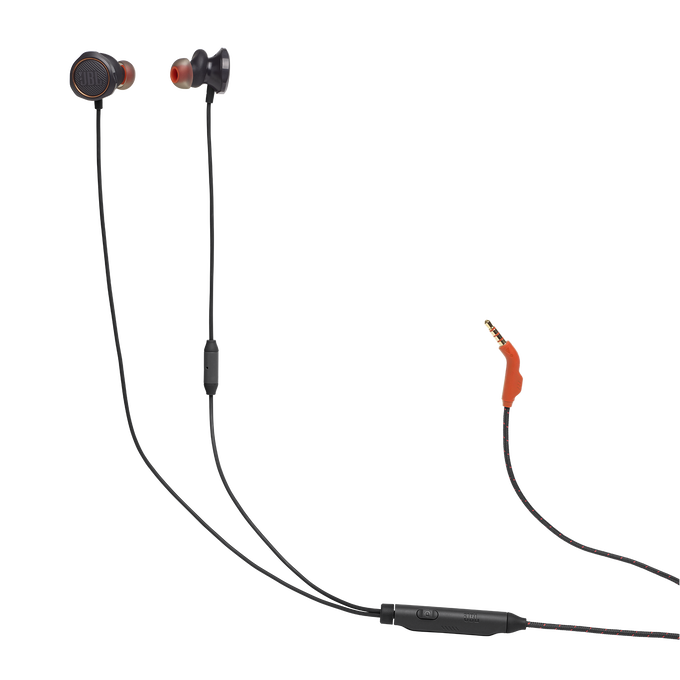 JBL Quantum 50 - Black - Wired in-ear gaming headset with volume slider and mic mute - Hero image number null